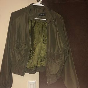 Small olive green bomber jacket